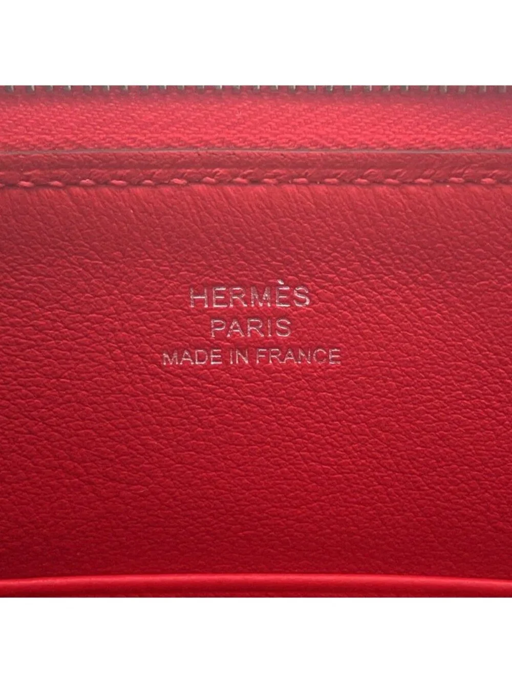 Hermes Pouch Carre Pocket Long Rainbow Love Rouge de Coeur Halzan Silver Swift